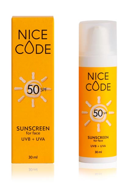 Крем для лица солнцезащитный Гринвей Nice Code (SPF 50). Фото